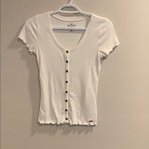 White Button Front t-shirt